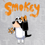 Girly Smokey TN Volunteers Cartoon Dog with bow Mascot  Tennessee TN DTF Transfer