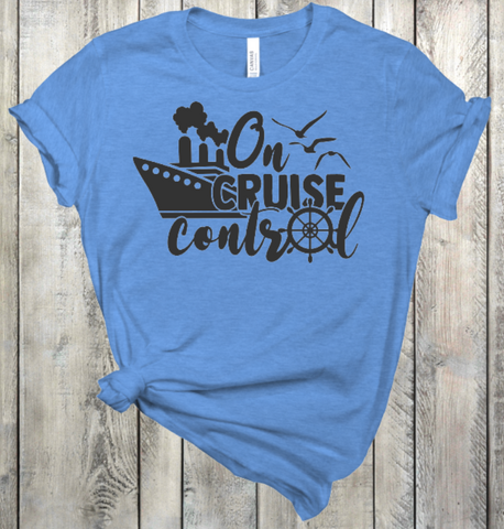 Cruise Control Cruise Vacation Infant/Toddler or Left Pocket Sized 5" Sized Screen Print Transfers