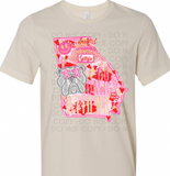 Georgia Bulldogs Pink Retro Football DTF Transfer