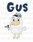 Gus Georgia Southern Cartoon Eagle Mascot  DTF Transfer GSU