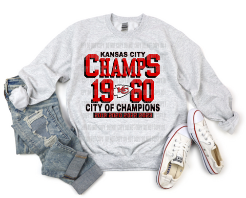 Kansas City Championship Chiefs Super Bowl  Design DTF Print B