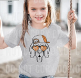 Tennessee Hound Heart Glasses Themed Game Day  Hat Graphic T-shirt Kids Infant, Toddler, Youth, Adult T-shirt