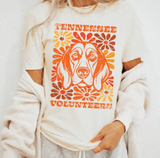 Tennessee Volunteers Groovy Floral Graphic T-shirt Game Day Graphic T-shirt Kids Infant, Toddler, Youth, Adult T-shirt
