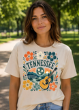 Tennessee State Boho Floral Infant, Toddler, Youth Adult T-shirt Graphic Tee Game Day