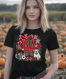 Georgia Themed Bows N Bulldogs Football Shirt Game Day