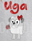 UGA Bulldog with Bows Design T-Shirt Children's Sizes