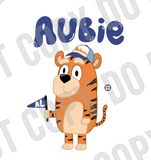 Aubie Auburn Tigers Cartoon Tigers AU Mascot DTF Transfer