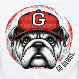 UGA Bulldog Unisex Mascot Circle Georgia DTF Transfer Go Dawgs