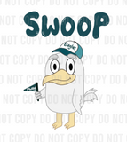Swoop the Philadelphia Eagles inspired Cartoon Eagle Mascot  DTF Transfer