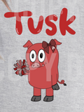 Tusk Arkansas Razorbacks Cartoon Mascot Girly with Bows AR Football DTF Transfer