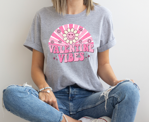 Valentine's Vibe Retro Sunshine Valentine's Day Design DTF Print