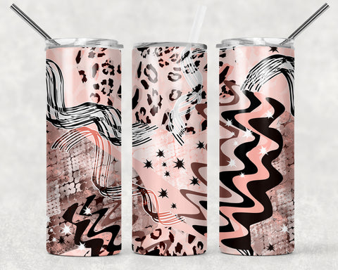 Rose Gold Abstract Sublimation Tumbler Sized Print #103