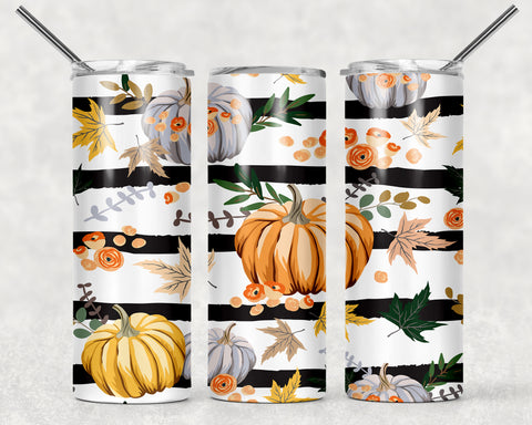 Striped Fall Sublimation Tumbler Sized Print #176