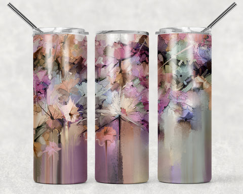 Floral Gem Tone Art Sublimation Tumbler Sized Print #24