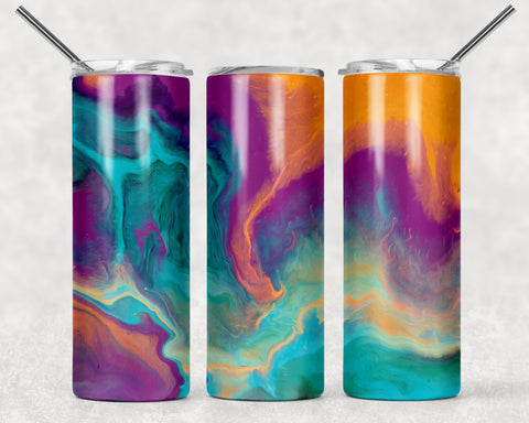 Bright Color Swirl Sublimation Tumbler Sized Print #30