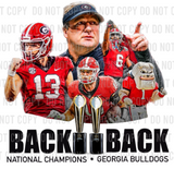 Georgia Champions 2022 Back to Back Photo DTF Transfer