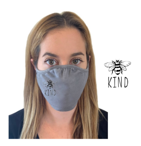 Bee Kind Black Mask Sized Screen Print Single Color