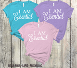 I am Essential Adult Sized Screen Print Transfers CLEARANCE LAST CHANCE