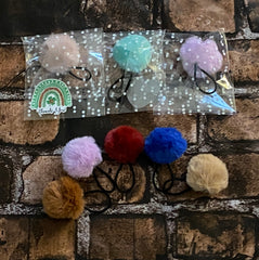 Pom Pom Hair Tie Drop Ship Thank you gift addon St. Patrick's Day Rainbow Sticker