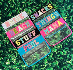 Clear Cosmetic Pouches for Chenille Patch Letters