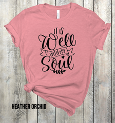 It is Well with my Soul Adult Sized Screen Print Transfers