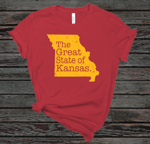 Great State of Kansas Adult Sized Screen Print Transfers