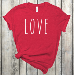 LOVE Rae Dunn Style Screen Printed Tshirt DROP SHIP AVAILABLE