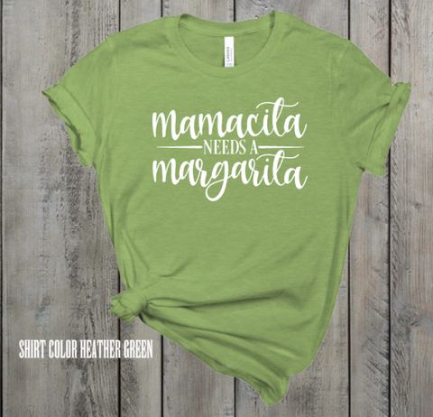 Mamacita Needs a Margarita Adult Sized Screen Print Transfers