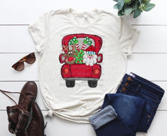 Santa Truck Infant or Left Pocket Sized Screen Print Transfers RTS