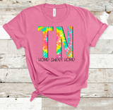 Tennessee TN Home Sweet Home Tie Dye Adult Screen Print Full Color