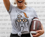 Tennessee Hound Dog with Glasses and Hat Mascot Design DTF Print