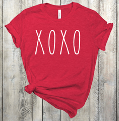 XOXO Rae Dunn Style Screen printed tshirt DROP SHIP AVAILABLE