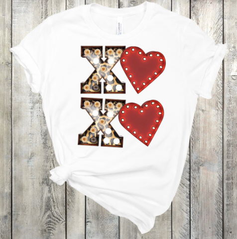 XOXO Marquis Hearts Valentine's Sublimation Print