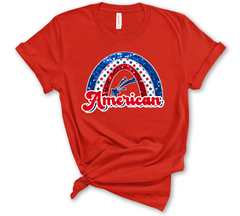 America Glitter Rainbow July 4th DTF Print #P09