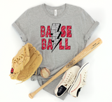 Baseball Lightning Bolt Design Design DTF Print