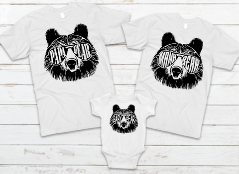 Baby Bear Family Screen Prints BABY BEAR ONLY Sized Screen Print Transfers
