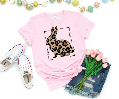 Leopard Easter Bunny Adult Sized Screen Print Transfers