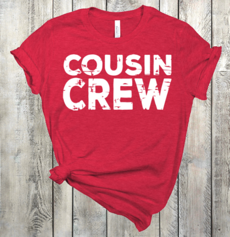 Cousin Crew Toddler Sized Screen Print Transfers