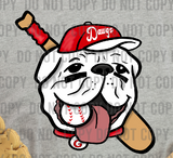 Georgia Bulldogs Dawgs Baseball Design DTF Print