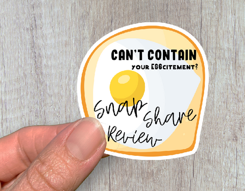 Can't Contain Your EGGcitement Decal Stickers