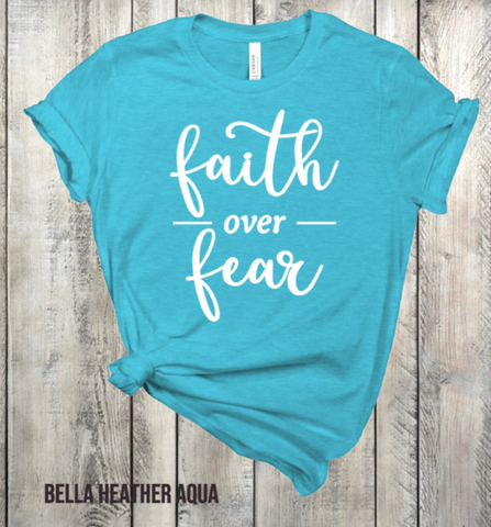 Faith Over Fear White Adult Sized Screen Print Transfers