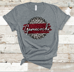 Gamecocks Glitter and Leopard Circle Tshirt DROP SHIP AVAILABLE