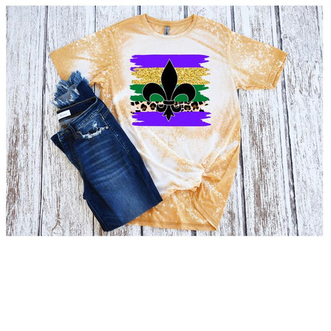 Mardi Gras Fleur Adult Sized Screen Print Transfers