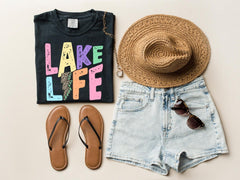 Lake Life Lightning Bolt Design DTF Print