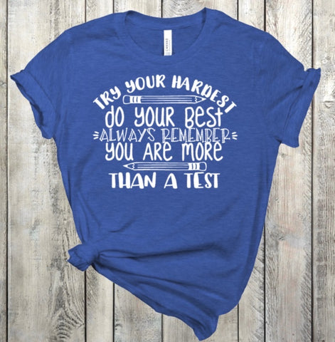 Teacher You are More than a Test Adult Sized Screen Print Transfers
