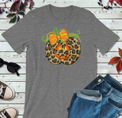 Leopard Print Pumpkin Jack o Lantern Heat Transfer Vinyl