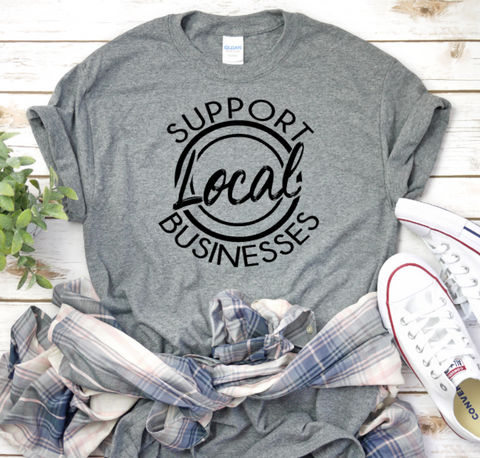 Support Local Business Shop Local Adult Sized Screen Print Transfers