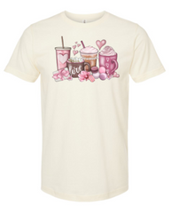 Love Coffee Watercolor Valentine's Day DTF Print