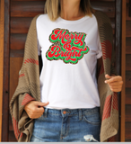 Merry & Bright Leopard Print Christmas TShirt Shirt
