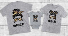 Mom Life & Kid Life Matching Mothers Day Infant/Toddler Sized Adult & Youth Available Full Color Adult Screen Print